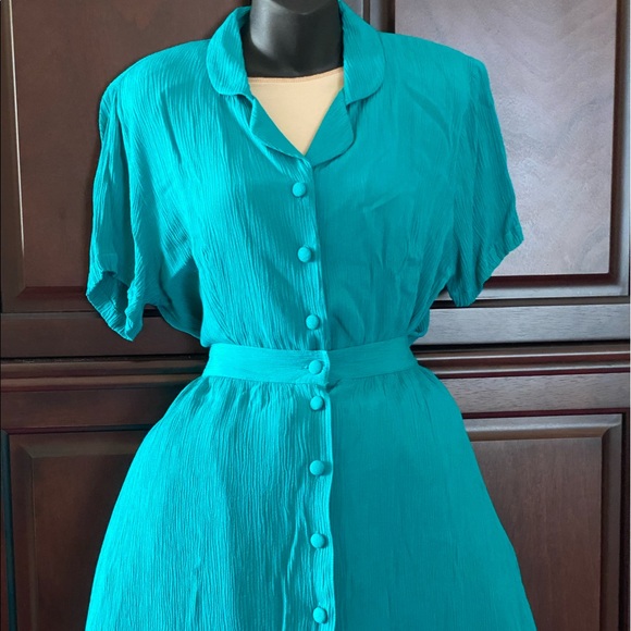 SAG HARBOR 2-pc green hobo bohemian maxi dress M - Picture 7 of 16